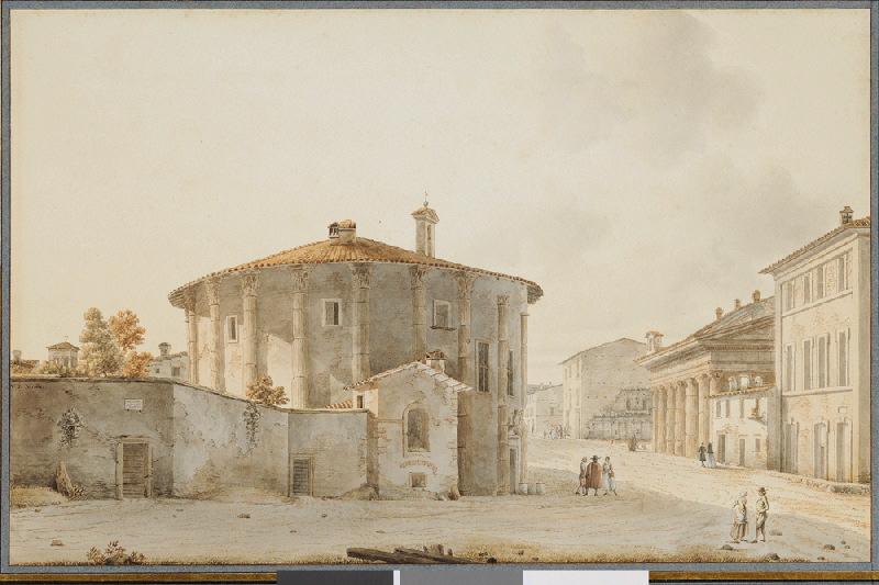 Vue du Temple de Vesta à Rome