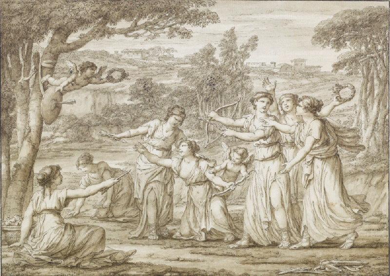 L'Amour apprend aux nymphes à viser au coeur ; L'Amour apprend aux nymphes à viser droit