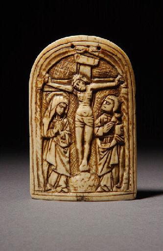 Christ en croix entre la Vierge et Saint Jean ; Crucifixion du Christ