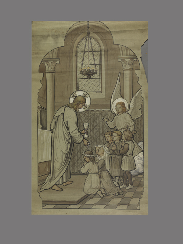Christ donnant la communion aux enfants