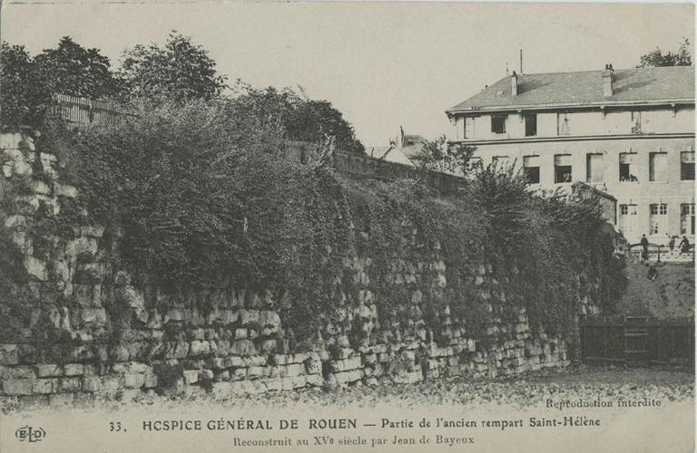 Hospice Général de Rouen, partie de l'ancien rempart