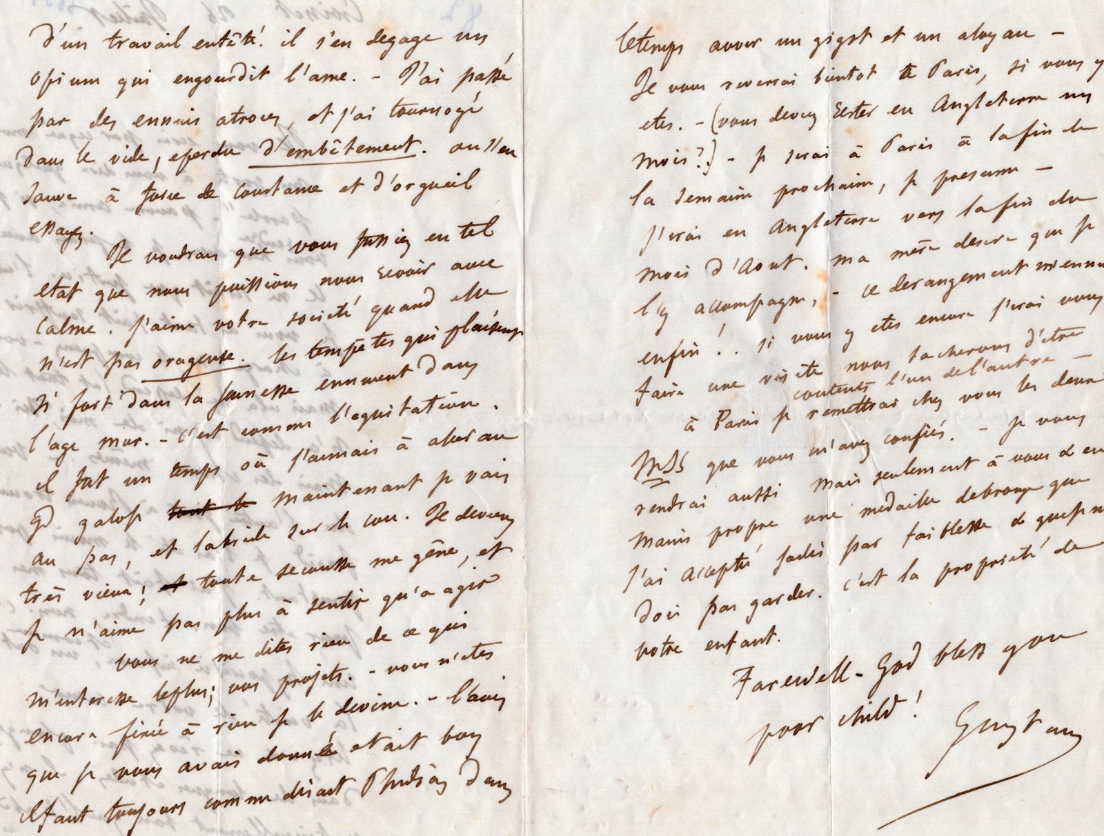 Lettre de Gustave Flaubert à Louise Colet