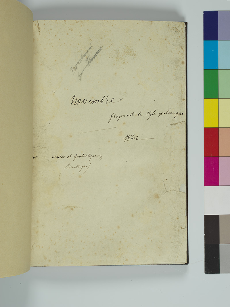Manuscrit autographe de Novembre