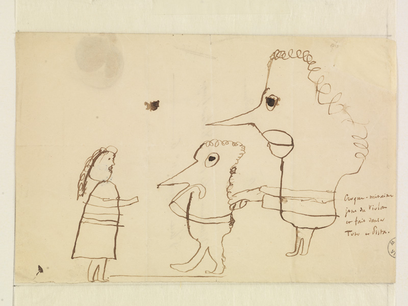 Croque-Mitaine joue du violon... (Croque-Mitaine joue du violon et fait danser Toto et Pista)