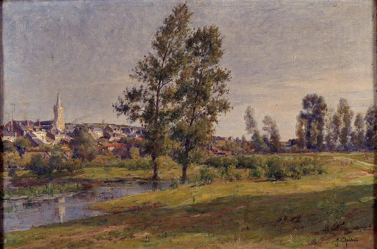 Le bourg d'Oudon. Paysage