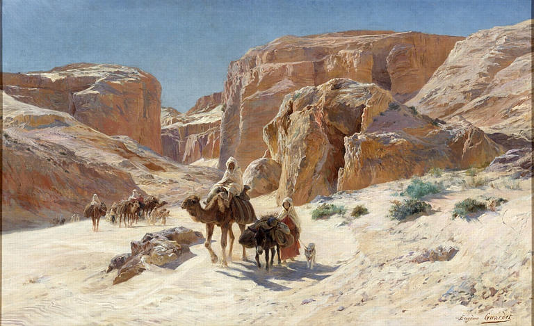 Caravane dans les dunes de Bou-Saada