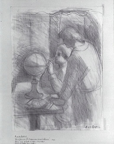 Deux femmes à la mappemonde