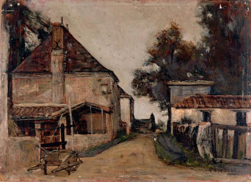 Paysage, brouette