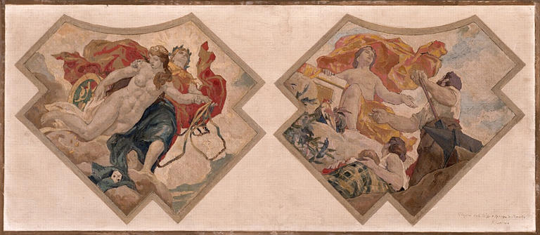 Esquisse pour la décoration de la Caisse d'Epargne à Nantes