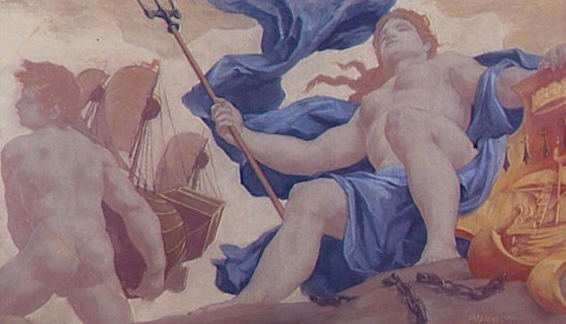 Esquisse pour la plafond de la Caisse d'Epargne à Nantes