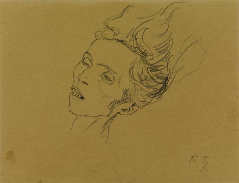 Tête de femme ; Etude pour 'Les bouches inutiles' (de la série)