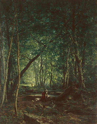 Un lavoir le matin, en Bretagne