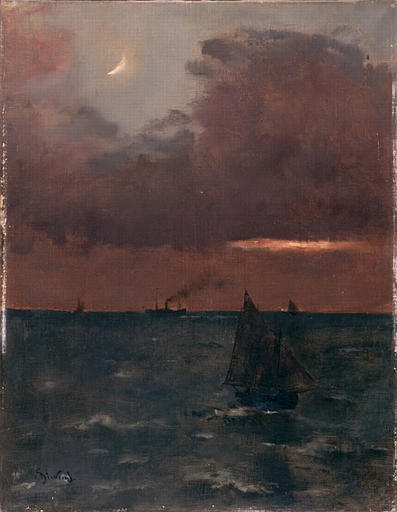 Marine ; Coucher de soleil en mer (Sous-titre)