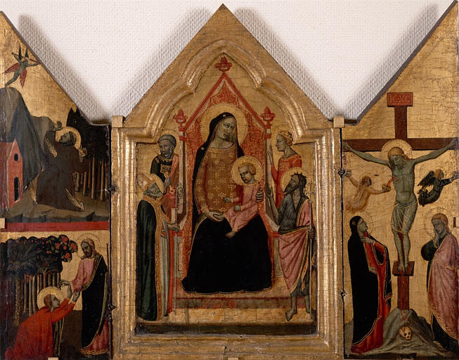 La Vierge en majesté entourée de saints