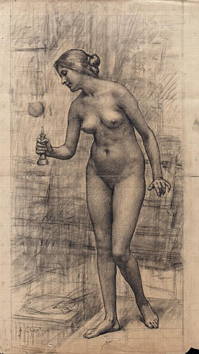 Femme nue au bilboquet
