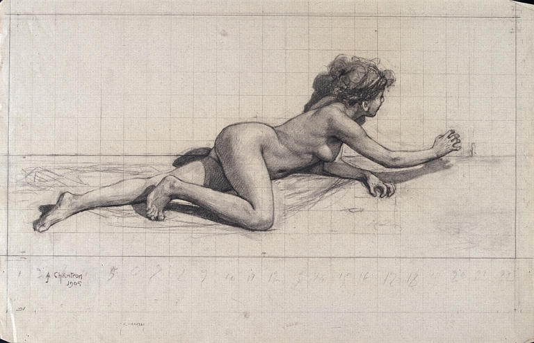 Jeune fille allongée