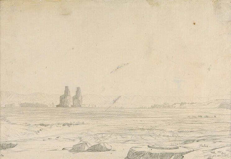 Vue de la plaine de Thèbes (Haute-Egypte)