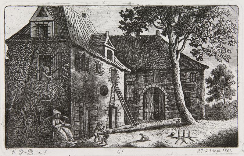 Devant la ferme, ou la partie de quille interrompue