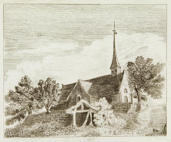 Vue de la chapelle du Bois Baraud à Sautron