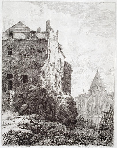 Vue prise rue du Musée à Nantes