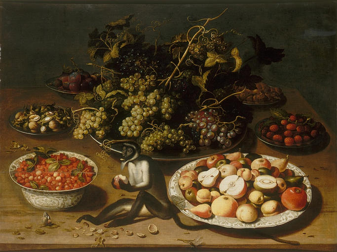 Nature morte au singe
