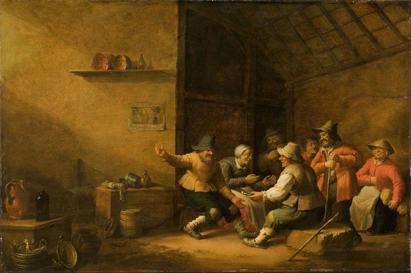 Intérieur flamand avec personnages (tabagie)