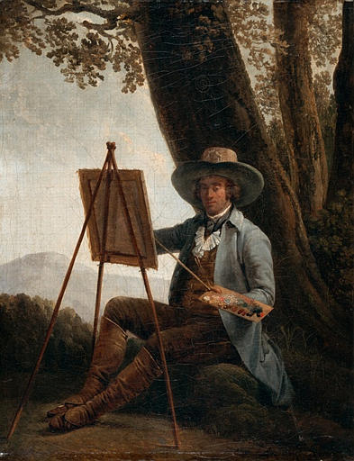Portrait d'un artiste dans la campagne ; Portrait de l'artiste à Rome (titre donné par L. Benoist dans le catalogue du musée de 1953) (Ancien titre)