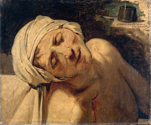 Copie de la tête du 'Marat assassiné' de David