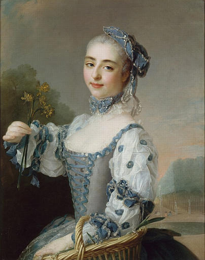 Jeune femme au bouquet de fleurs
