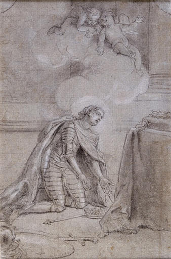 Saint Louis à genoux devant la couronne d'épines