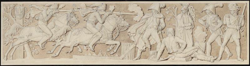 Combat entre cavaliers et fantassins