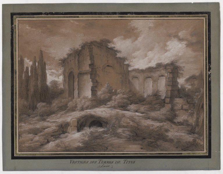 Vestiges des thermes de Titus à Rome