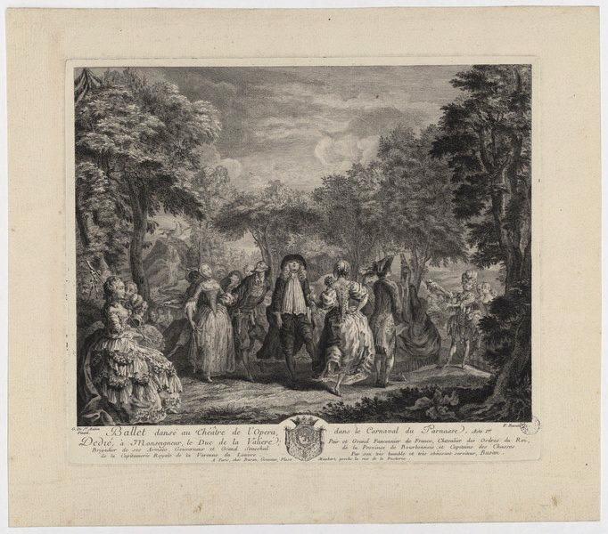 Ballet donné au théâtre de l'opéra dans 'Le Carnaval de Parnasse'