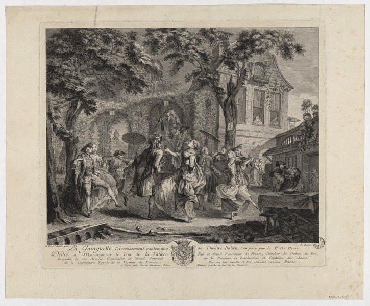 La guinguette divertissement pantomime du théâtre italien composé par le seigneur de Hesse