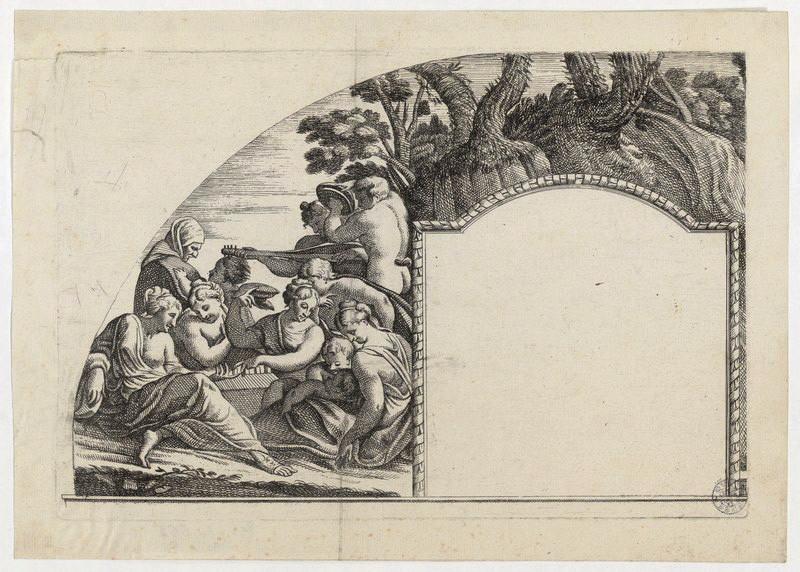 Divinités jouant de la musique
