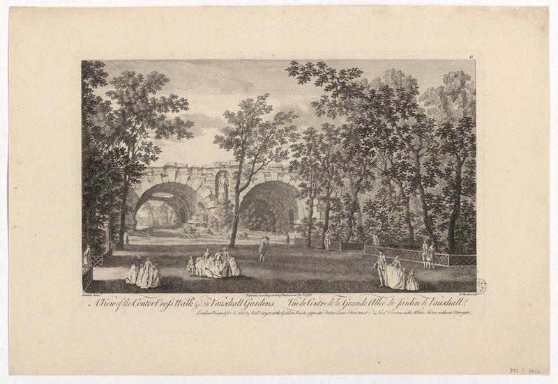 Vue du centre de la grande allée du jardin de Vauxhall