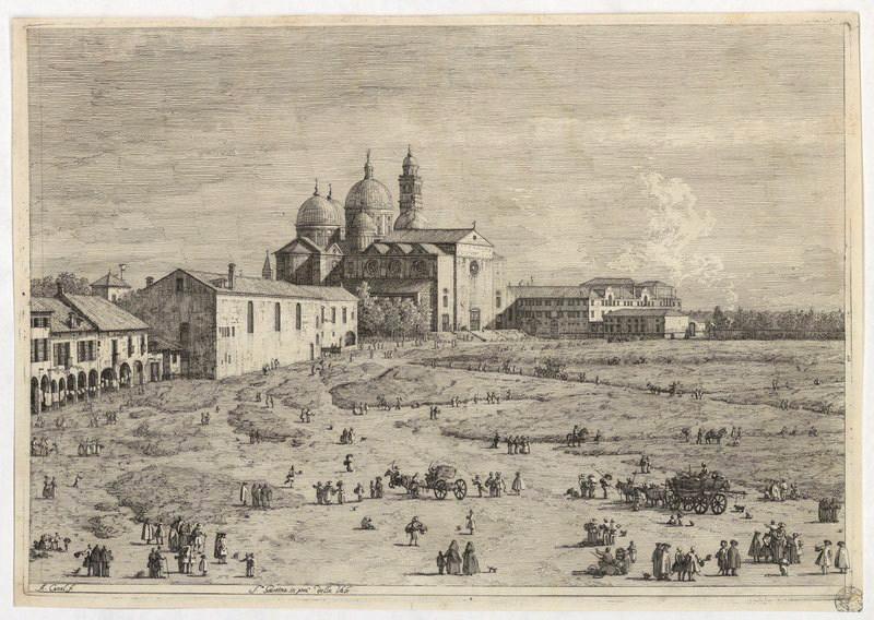 Vedute altre prese da i Luoghi altre ideata da Antonio Canal e da esso intagliate poste in prospetiva... ; Sa Giustina in prâ della Vale