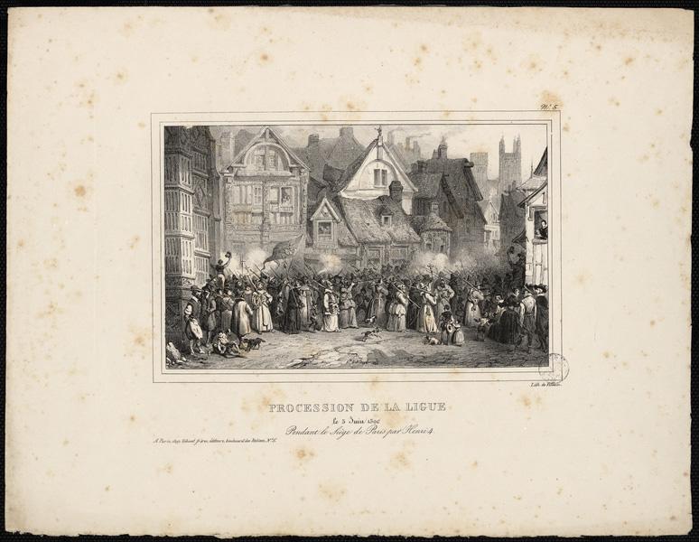 Procession de la ligue 5 juin 1590 pendant le siège de Paris par Henri IV