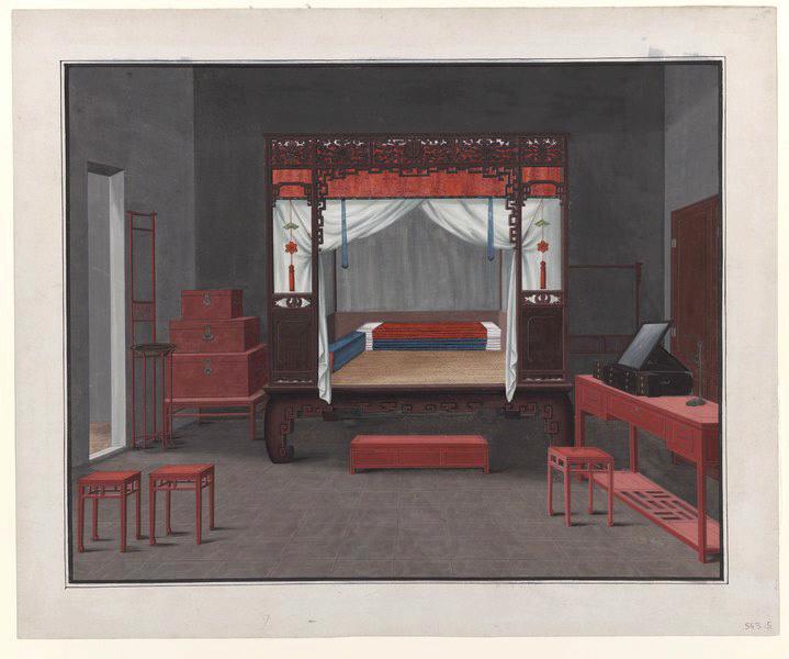 Intérieur chinois : chambre à coucher