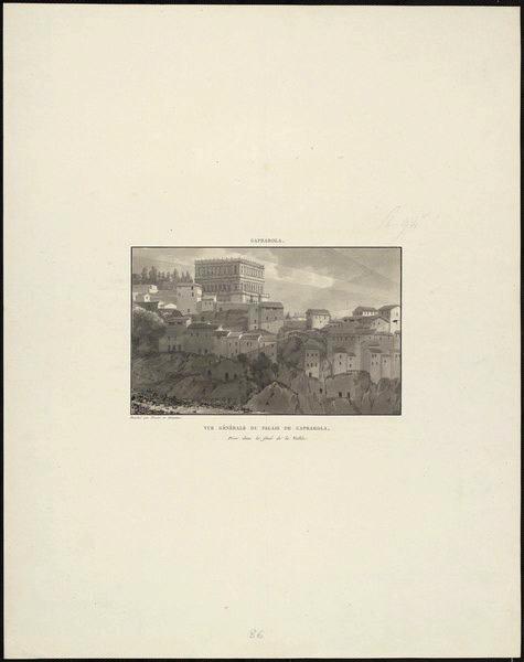 Caprarola : Vue générale du palais de Caprarola.