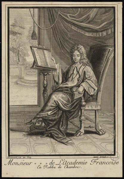 Monsieur X de l'Académie française en robe de chambre