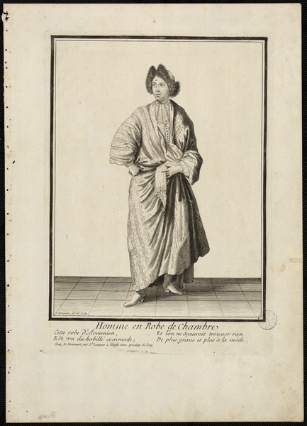 Homme en robe de chambre