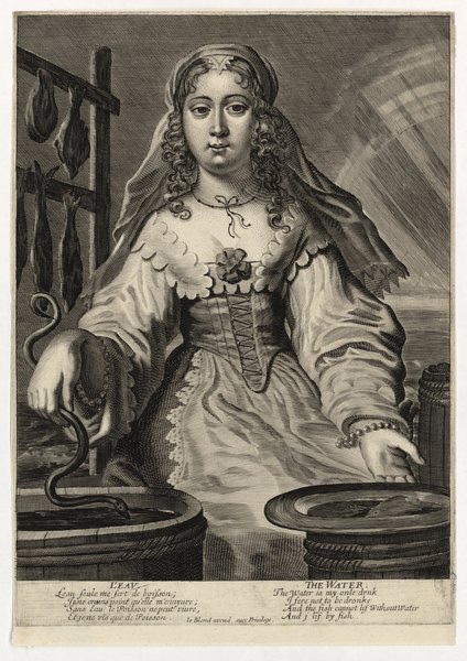 Les éléments : l'eau "l'eau seule me sert de boisson je ne crains pas qu'elle m'ennyvre sans eau le poisson ne peut vivre et je ne vis que de poisson"