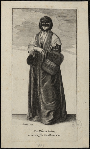 Costumes de femmes de divers pays.  The winterhabit of an english gentlewoman