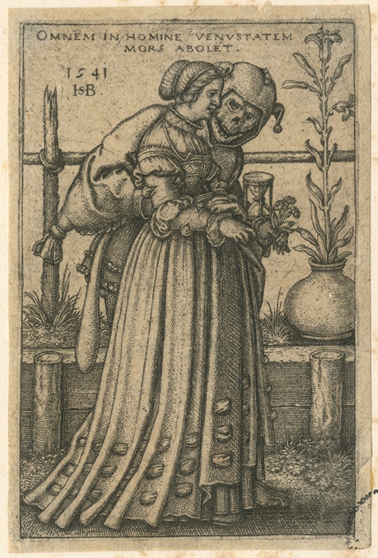 La jeune femme accompagnée d'un bouffon