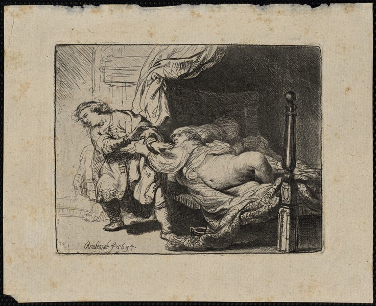 Joseph et la femme de Putiphar sans voile
