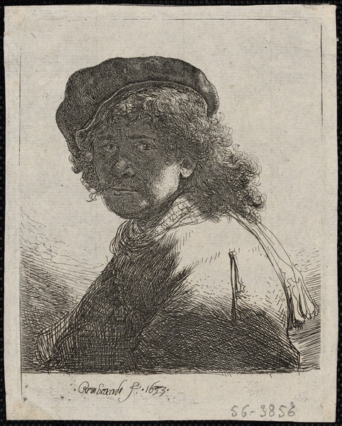 Portrait de Rembrandt avec une écharpe autour du cou