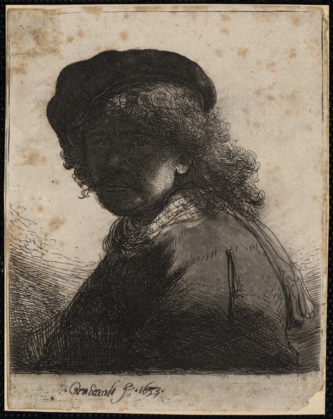 Portrait de Rembrandt avec une écharpe autour du cou