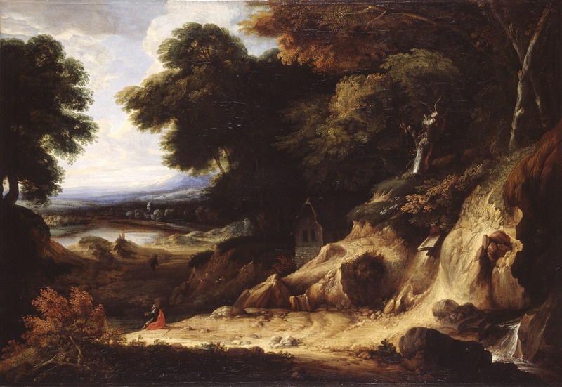 Paysage avec cascade