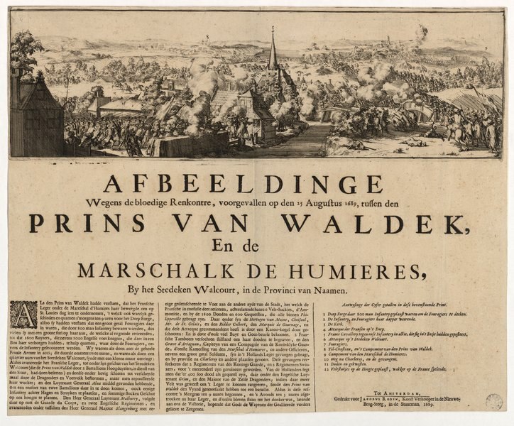 Le Maréchal d' Humières contre le Prince de Waldeck.